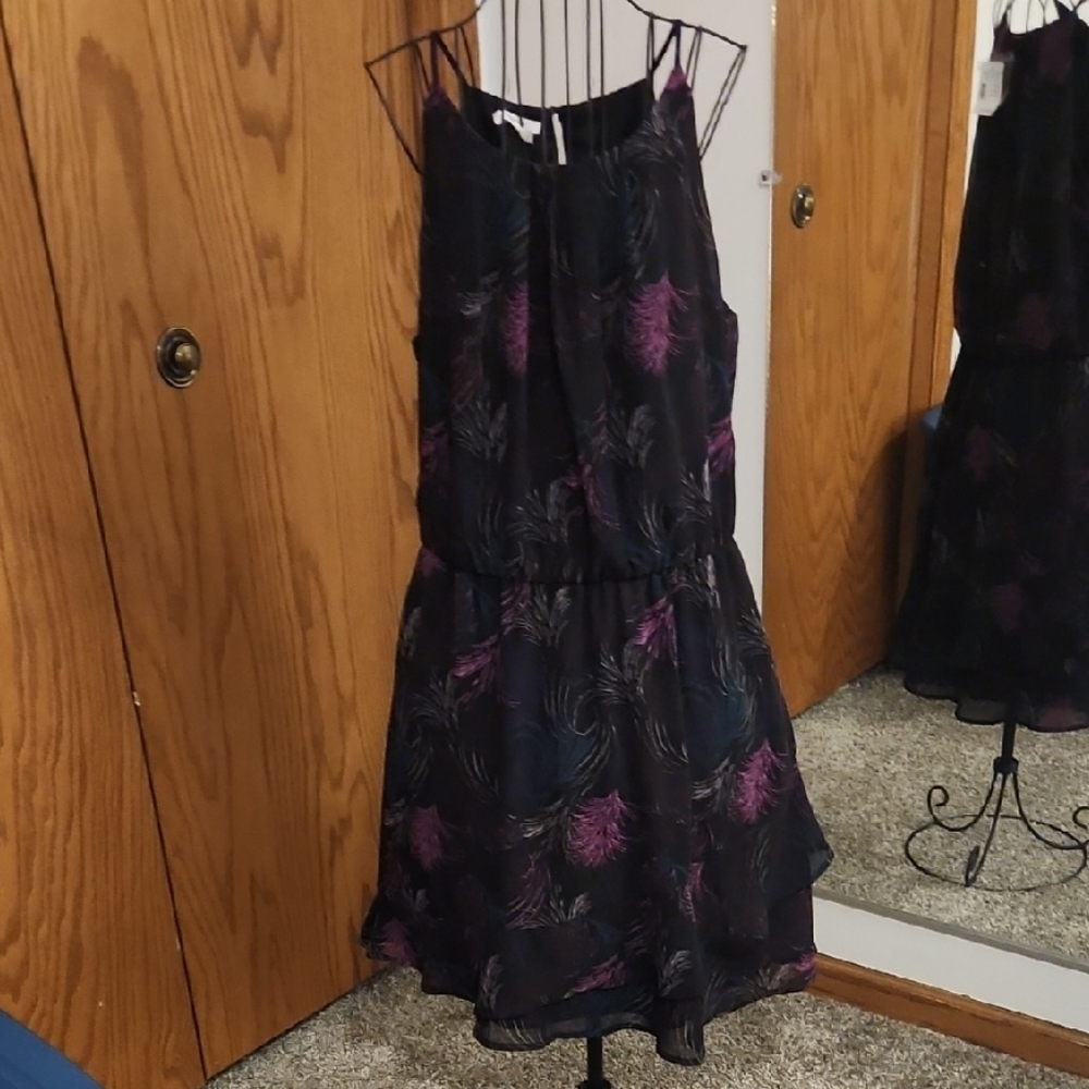 Maurices Black and Purple Mini Dress